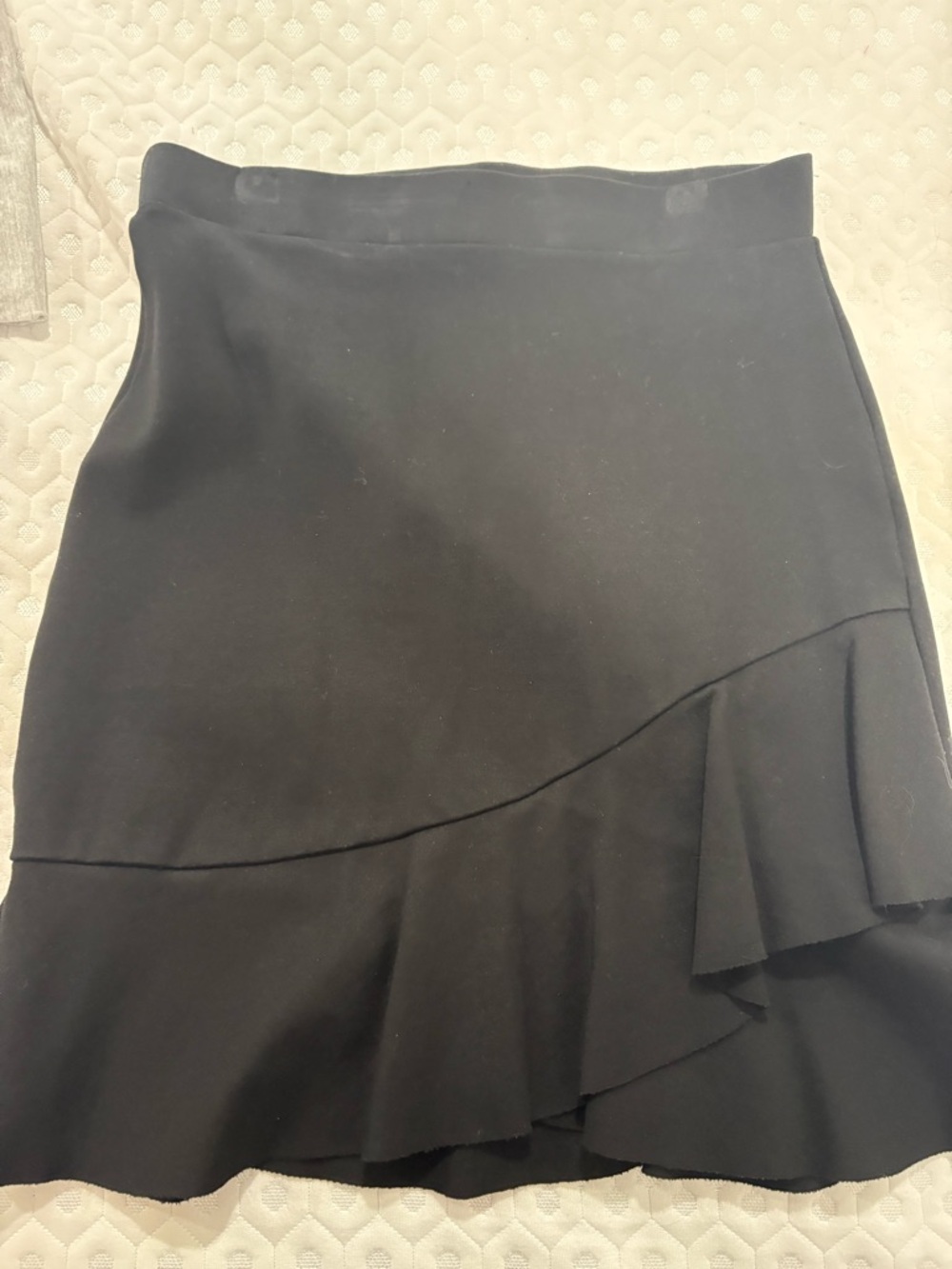 june & hudson Black Asymmetrical Ruffle Skirt